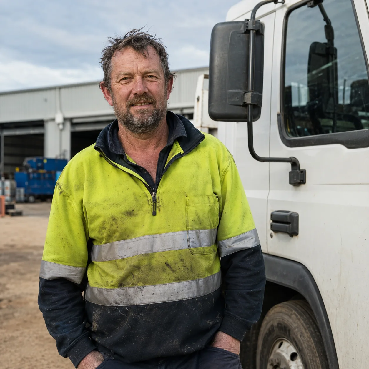 Portrait of Aaron, a transport operator in Adelaide