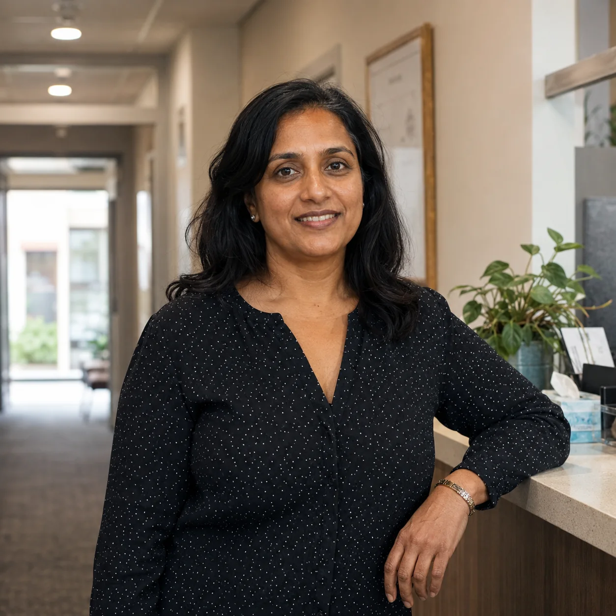Portrait of Priya, a medical practice manager in Melbourne